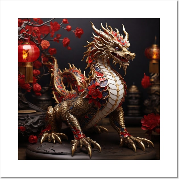 Chinese Year Of The Dragon 2024 Lunar Year 2024 Wall Art by Rumah Animaton